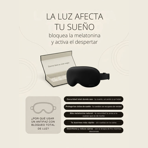 La luz afecta tu sueño — beneficios del antifaz Somnio